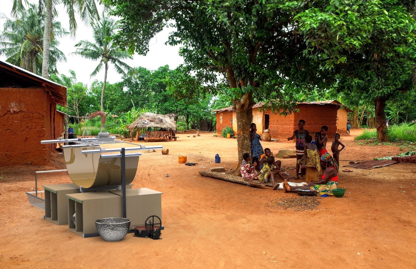 Solar Heating Device Render